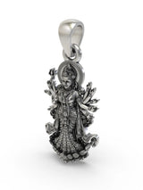 Navadurga Sterling Silver Pendant with Goddess Durga Motif