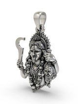 Goddess Kali Skull Garland Sterling Silver Pendant