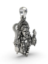 Goddess Kali Skull Garland Sterling Silver Pendant