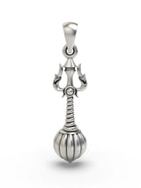 Lord Hanuman Mace and Trishul Sterling Silver Pendant
