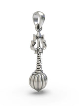 Lord Hanuman Mace and Trishul Sterling Silver Pendant