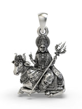 Mahagauri Navadurga on Bull Sterling Silver Pendant