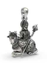 Mahagauri Navadurga on Bull Sterling Silver Pendant