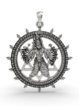 Sudarshan Chakra Sterling Silver Pendant