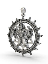 Sudarshan Chakra Sterling Silver Pendant