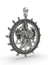 Sudarshan Chakra Sterling Silver Pendant