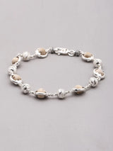 Tulsi Bead and Sterling Silver Link Bracelet