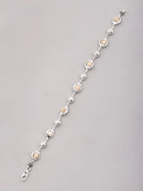 Tulsi Bead and Sterling Silver Link Bracelet