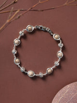 Tulsi Bead and Sterling Silver Link Bracelet