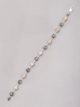 Tulsi and Shri Hari Sterling Silver Beads Bracelet