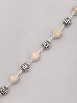 Tulsi and Shri Hari Sterling Silver Beads Bracelet