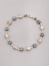 Tulsi and Shri Hari Sterling Silver Beads Bracelet