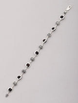 Rudraksha and Sterling Silver Om Namah Shivaya Bracelet