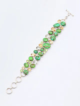 Multi-Gemstone Statement Sterling Silver Bracelet