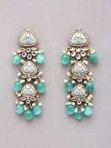 Mint Green Kundan Choker Necklace Set with Maang Tikka