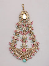 Pastel Kundan Bridal Jewellery Set in Brass