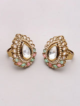 Pastel Kundan Bridal Jewellery Set in Brass