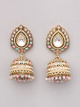 Pastel Kundan Bridal Jewellery Set in Brass