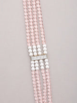 Gulnaar Blush Floral Kundan Necklace Set with Earrings