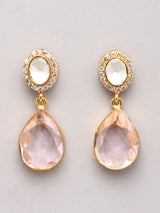 Gulnaar Blush Floral Kundan Necklace Set with Earrings
