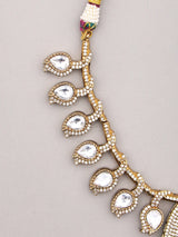 Emerald Green Kundan Bridal Necklace and Earrings Set