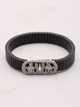 Vaishnava Chakra Tilak and Shankh Sterling Silver Bracelet