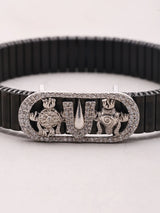 Vaishnava Chakra Tilak and Shankh Sterling Silver Bracelet