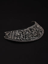 Krishna Lila Engraved Oxidised Sterling Silver Choker
