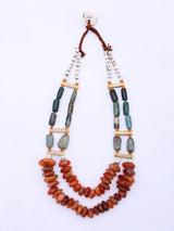 Tribal Multicolour Beaded Thread Closure Necklace