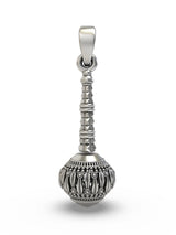 Hanuman Gada Sterling Silver Pendant