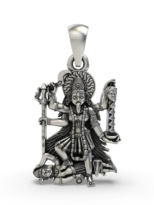 Adya Mahakali Sterling Silver Pendant