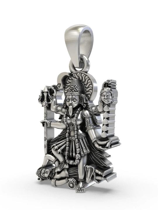 Adya Mahakali Sterling Silver Pendant