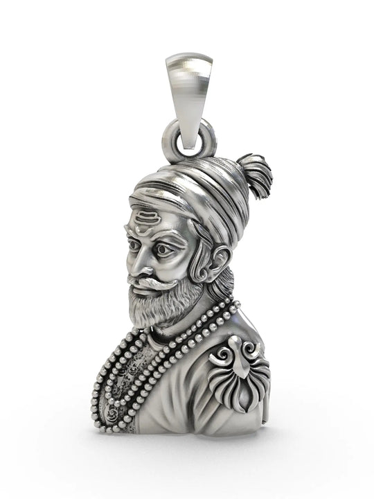 Chhatrapati Shivaji Maharaj Sterling Silver Pendant