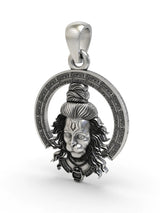 Lord Hanuman Sterling Silver Pendant with Siya Ram Mantra