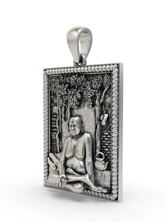 Shri Swami Samarth Maharaj Sterling Silver Pendant