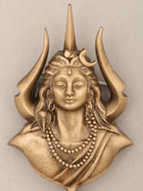 Adiyogi Shiva Trishul and Rudraksha Brass Brooch