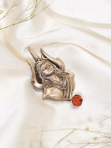 Adiyogi Shiva Trishul and Rudraksha Brass Brooch