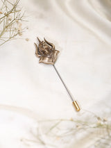 Adiyogi Shiva Trishul Brass Lapel Pin Necklace