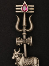 Shiva Trishul Tripundra Rudraksha Brass Lapel Pin