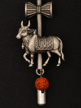 Shiva Trishul Tripundra Rudraksha Brass Lapel Pin