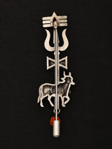 Shiva Trishul Tripundra Rudraksha Brass Lapel Pin