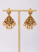 Temple Brass Haram Necklace and Earrings Set