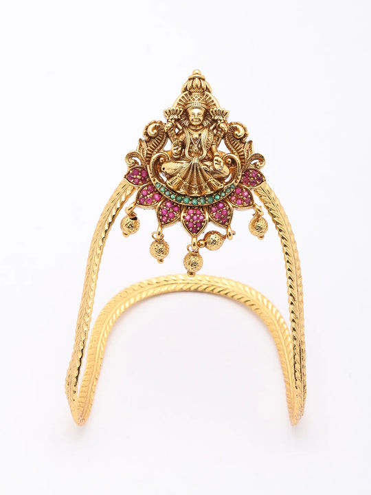 Goddess Lakshmi Temple Brass Vanki Armlet for Kids