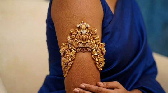 Traditional South Indian Brass Vanki Armlet Baju Band