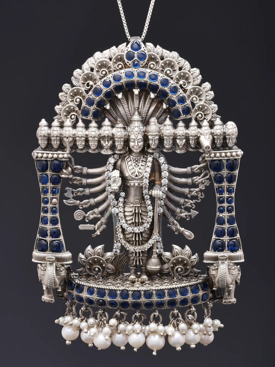 Dashavatara Vishnu Sterling Silver Pendant