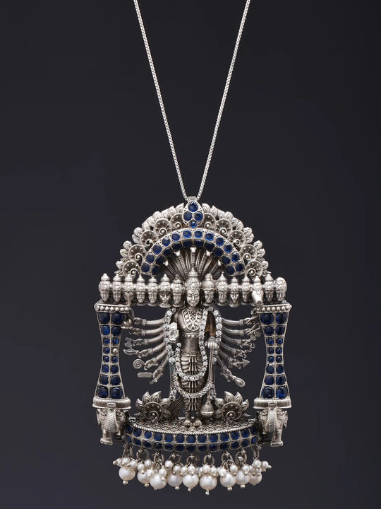 Dashavatara Vishnu Sterling Silver Pendant