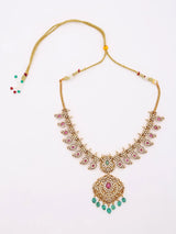 Polki Kundan Stone Studded Necklace and Earrings Set