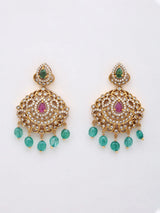 Polki Kundan Stone Studded Necklace and Earrings Set