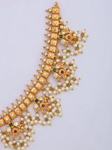 Polki Kundan Pearl Drop Necklace and Earrings Set