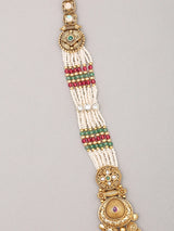 Kundan Studded Rajwadi Rani Haar Set with Chandbali Earrings